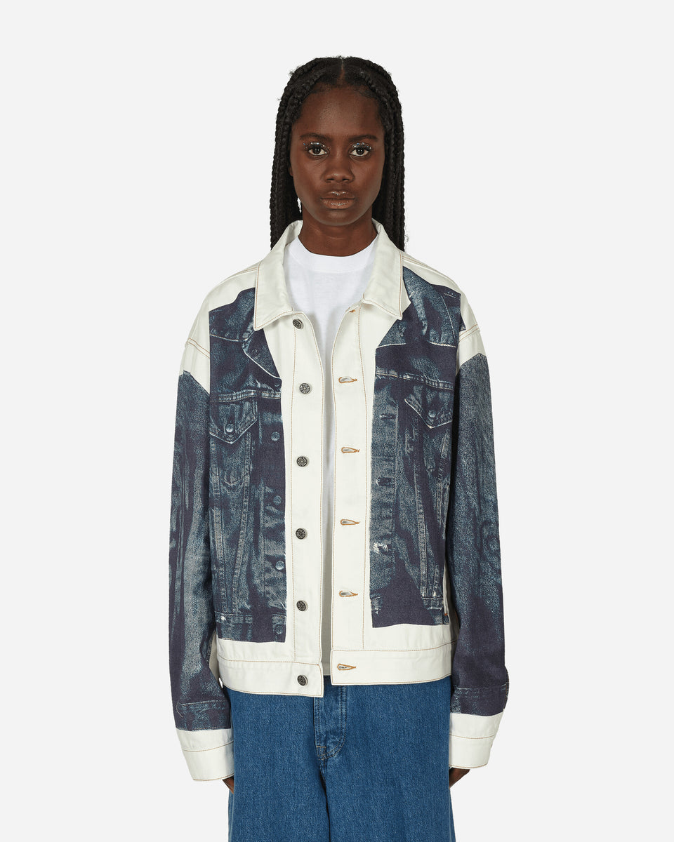 Jean Paul Gaultier Trompe L'Oeil Denim Jacket White / Blue