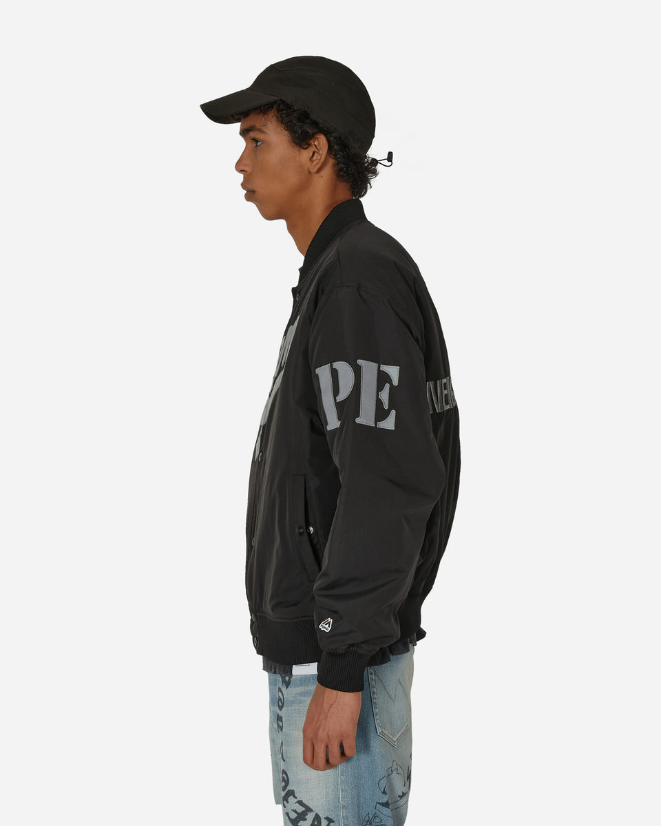 Public Enemy x Majestic Baseball Jacket Black