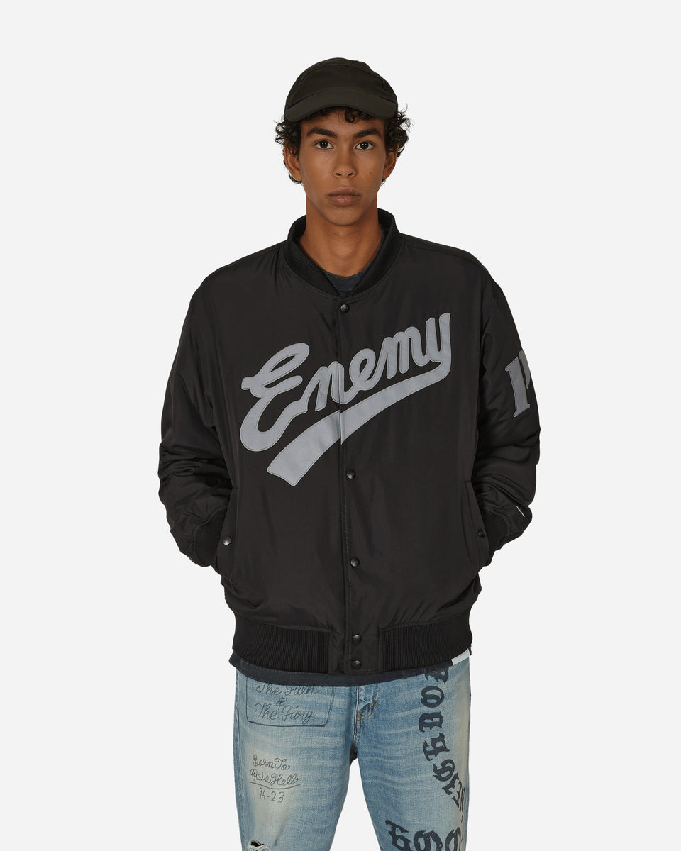 Neighborhood Public Enemy x Majestic Baseball Jacket Black