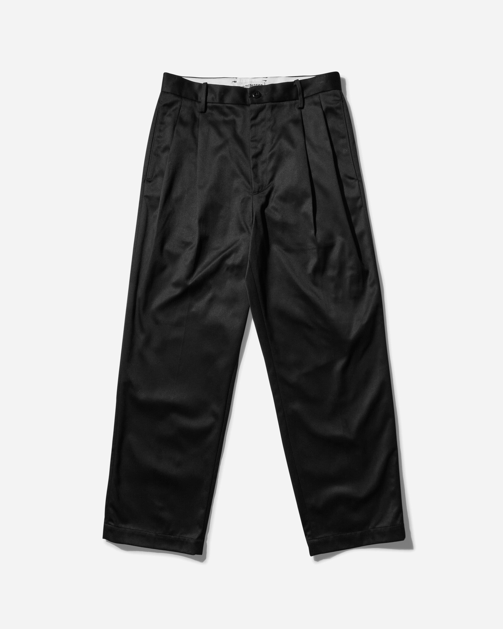 Men's Double Pleated Chino Trousers Black – Slam Jam