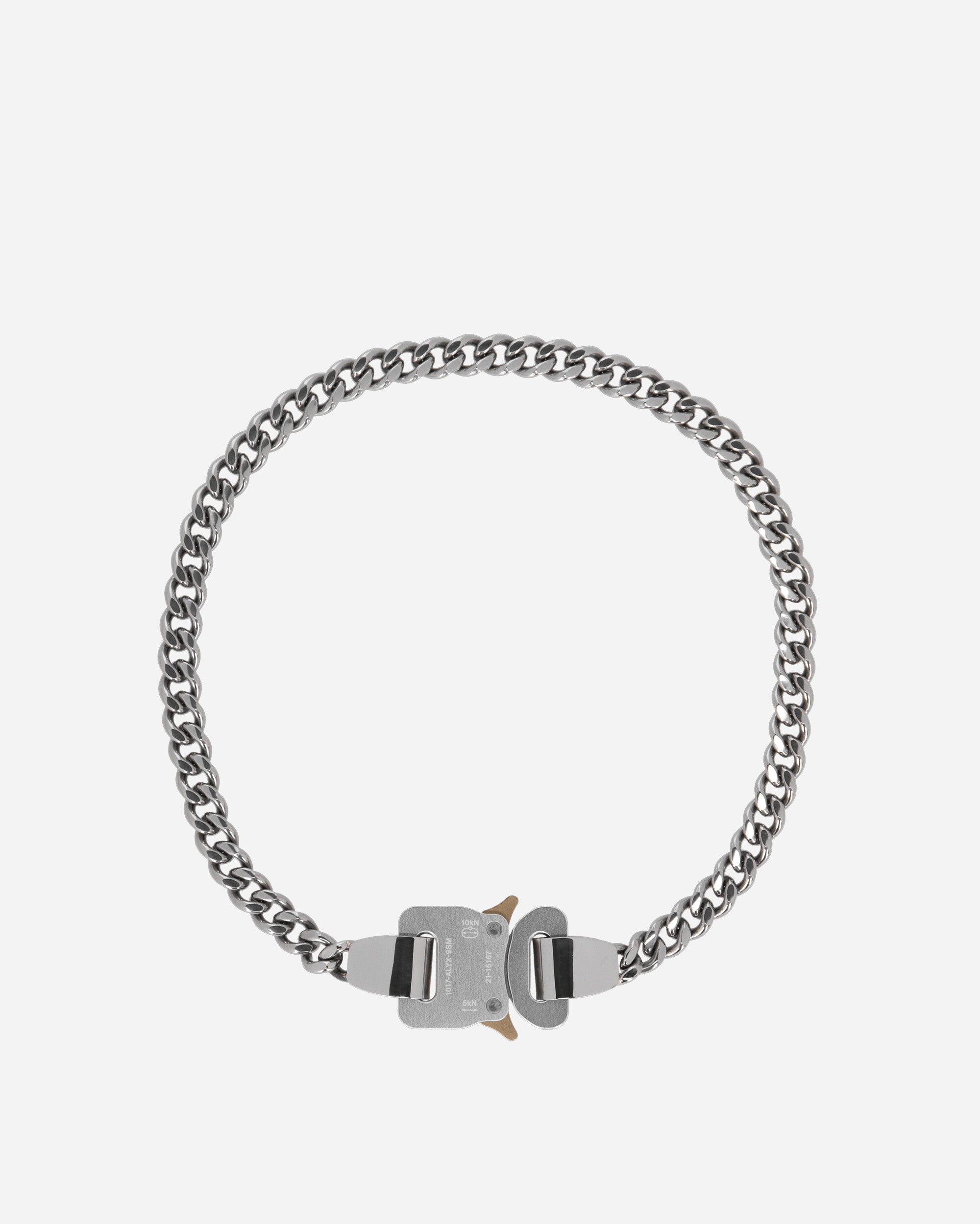 Metal Buckle Necklace Silver
