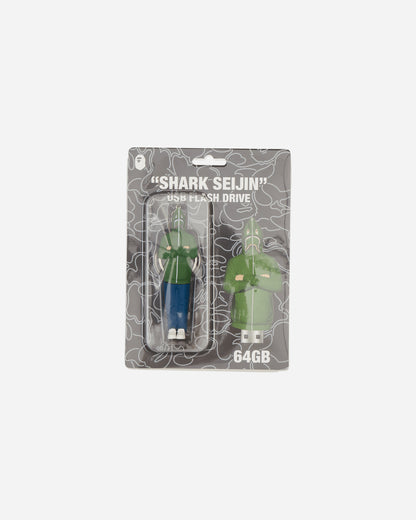 A Bathing Ape Shark Seijin Usb Flash Drive M Green Tech and Audio Cable Sets 1J80182005 GREEN