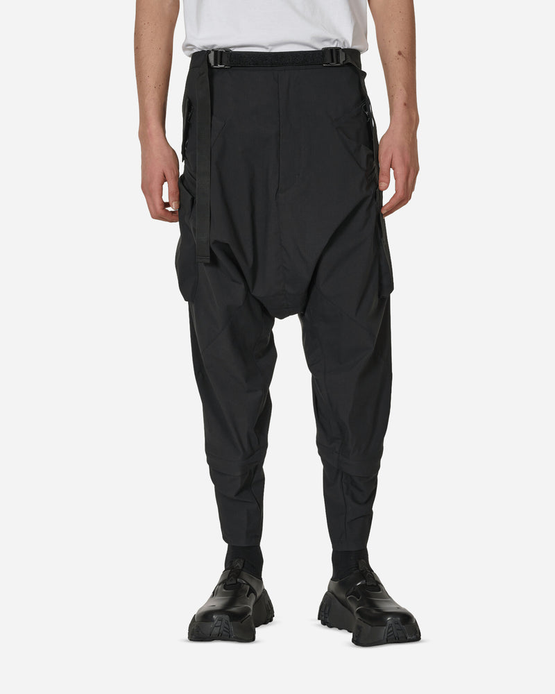 Encapsulated Nylon Articulated Cargo Trousers Black