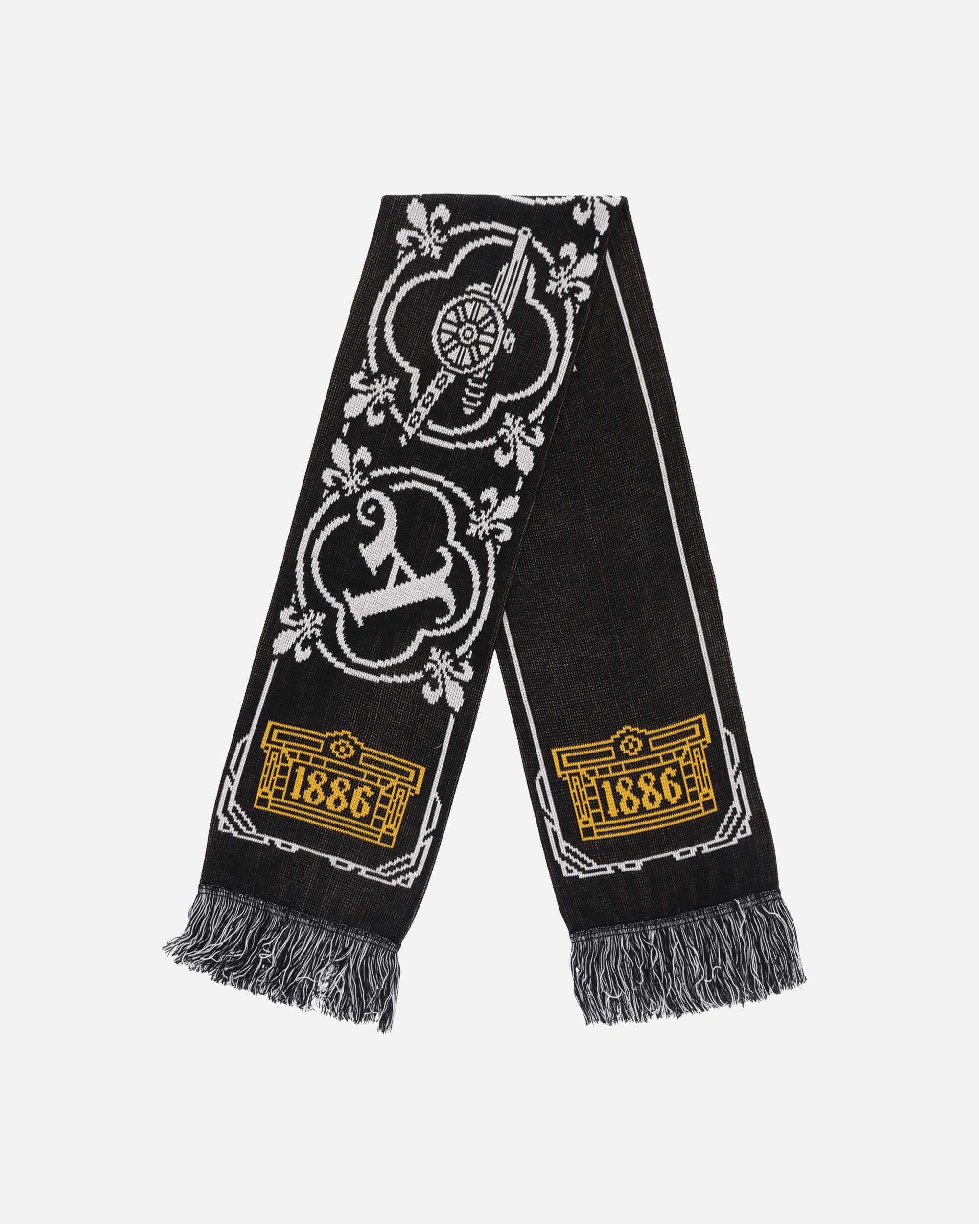 Aries Arsenal X Aries Bust Logo Scarf Black Gloves and Scarves Scarves and Warmneck U06710 BLACK