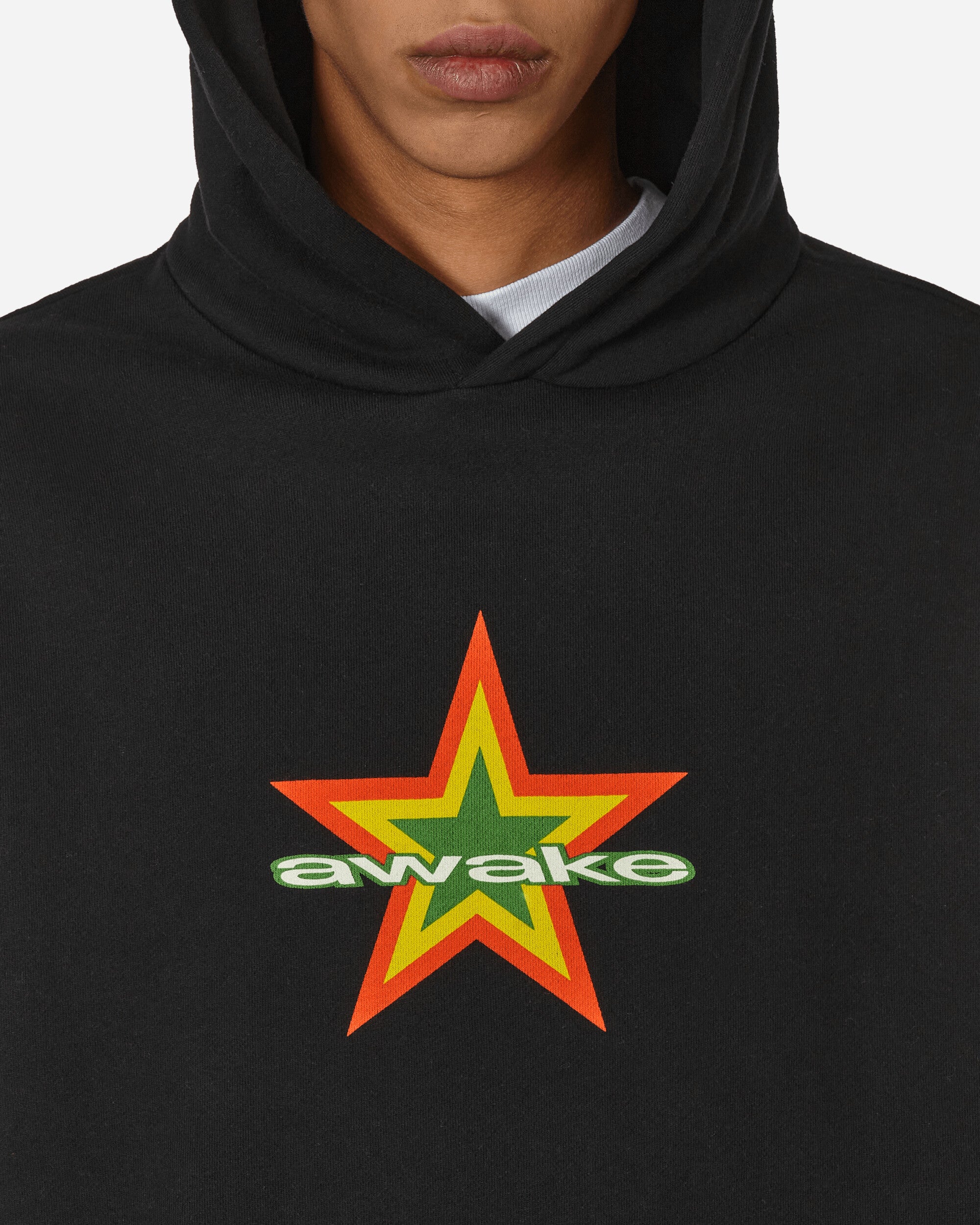 Awake NY Star Logo Hoodie Black Sweatshirts Hoodies AWK-FW23-HD004  BLACK