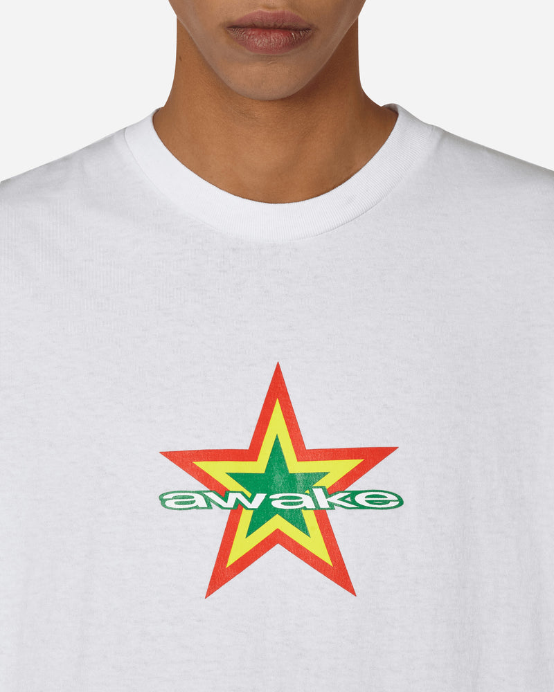 Awake NY Star Logo Tee Whtie T-Shirts Shortsleeve AWK-FW23-TS005  WHITE