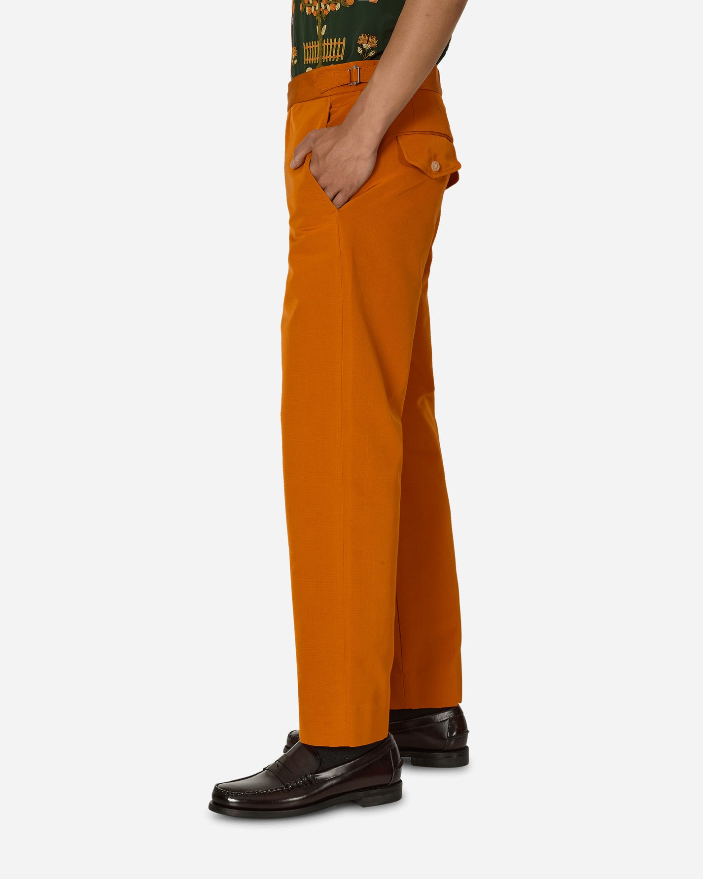 Bode Ginger Faille Trousers Orange Pants Casual MRS24BT022 1