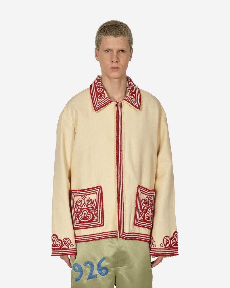 Beaded Flora Jacket Cream