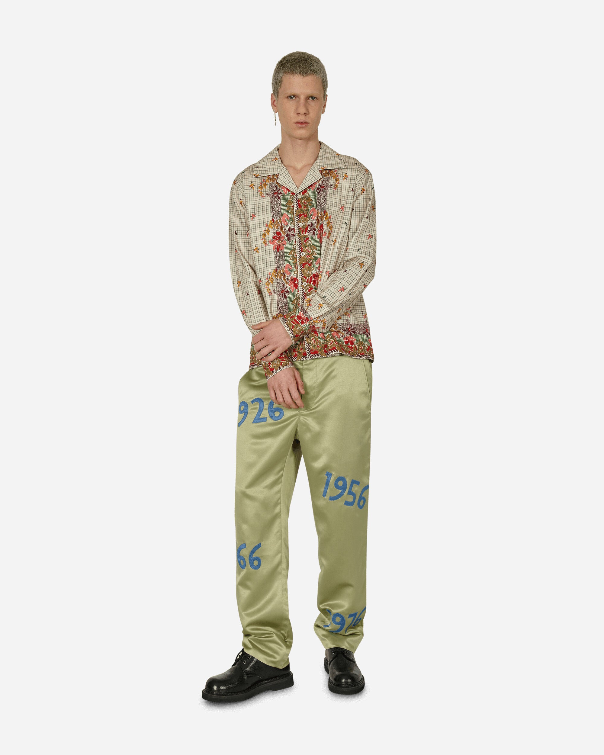 Bode Gladiolus Ls Shirt Ecru/Multi Shirts Longsleeve Shirt MRF23SH015 1