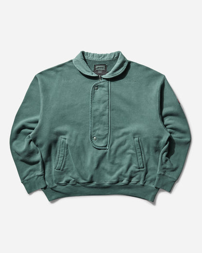 Cav Empt Overdye Collared Half Zip Green Sweatshirts Zip-Ups CES26CS08 001