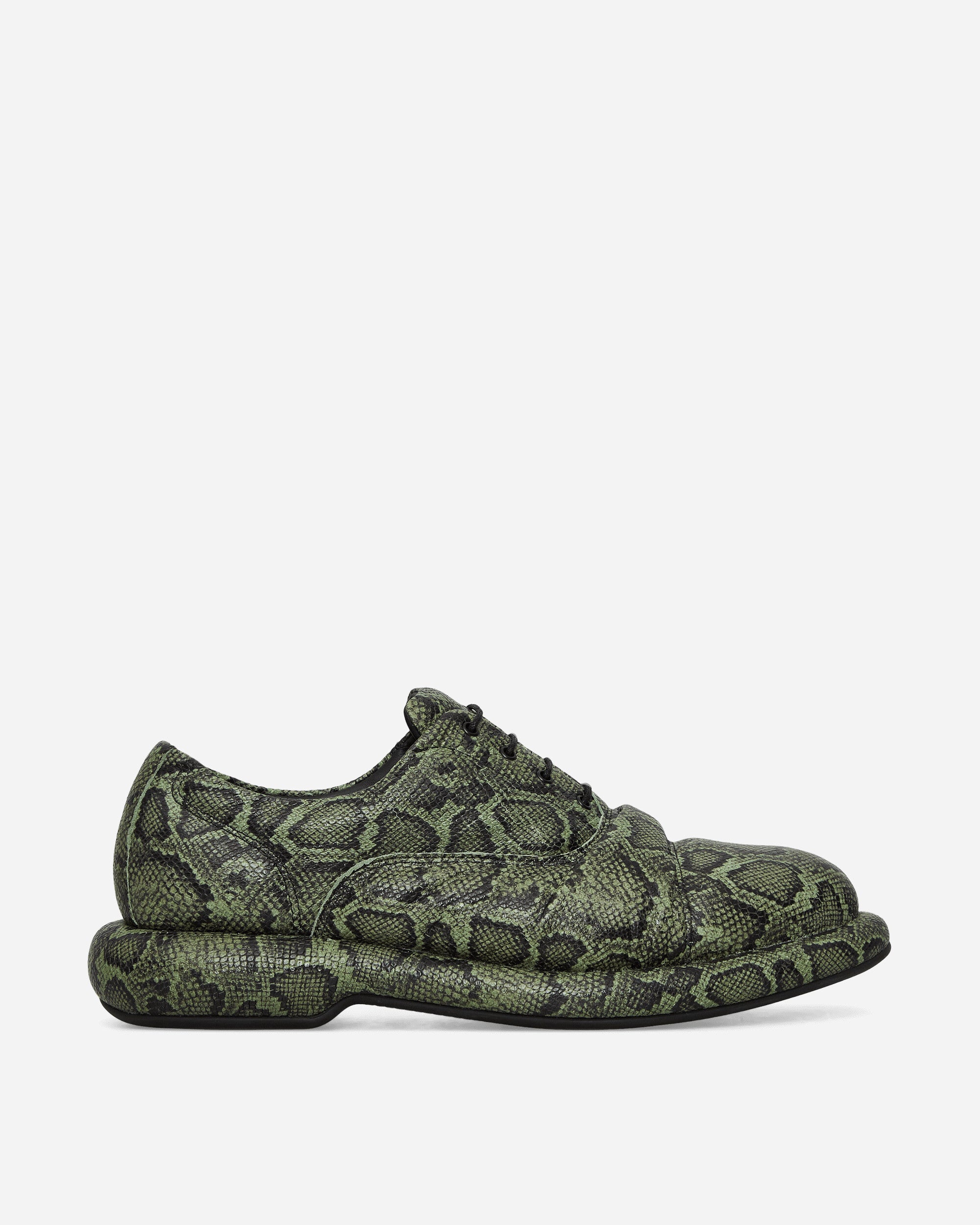 Martine Rose Leather Oxford Green Snake