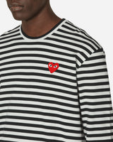 Comme Des Garçons Play Stripe T-Shirt Long Sleeve Knit BLACK T-Shirts Longsleeve P1T164 1