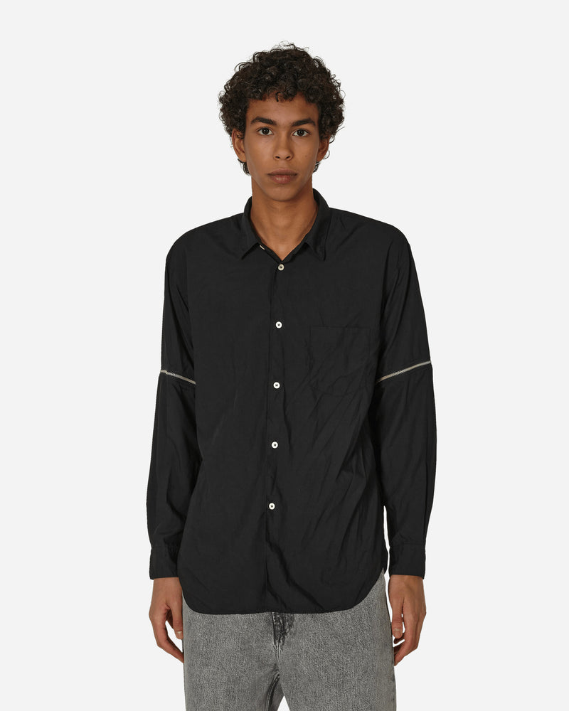 Zipped Longsleeve Shirt Black
