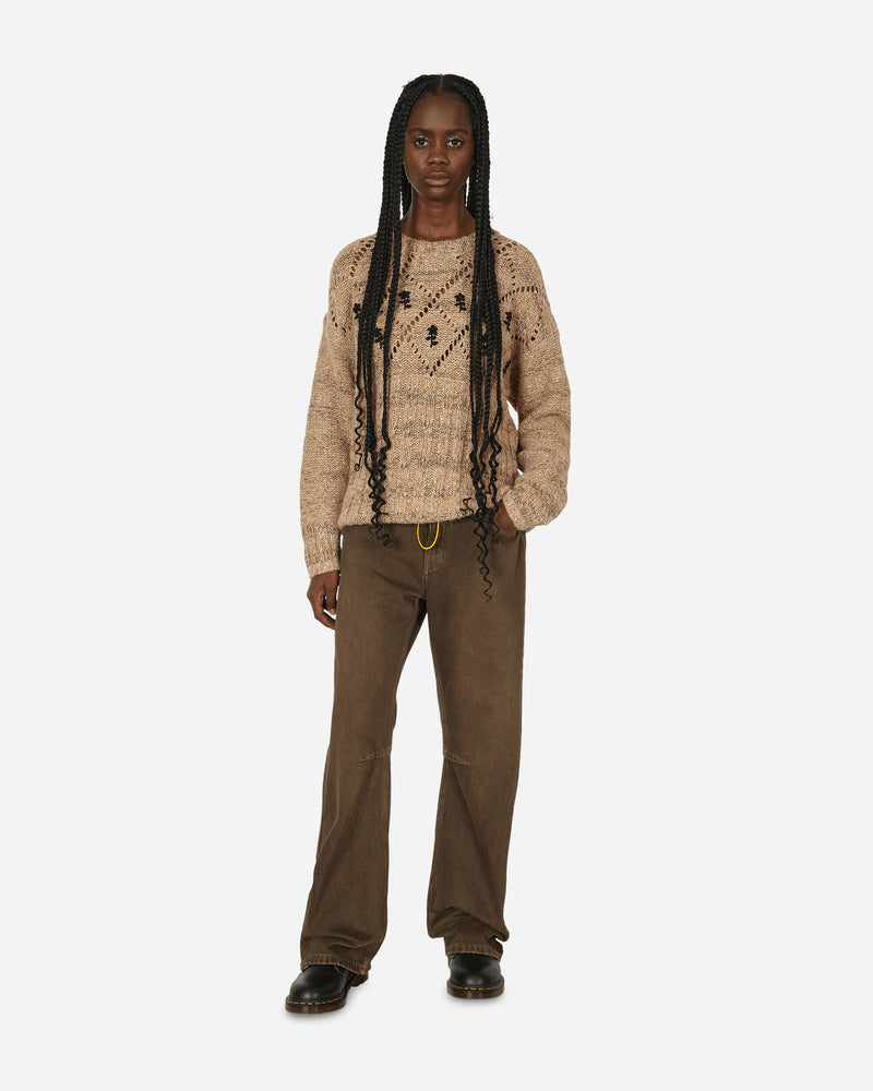 Oversized Embroidered Sweater Beige / Rame
