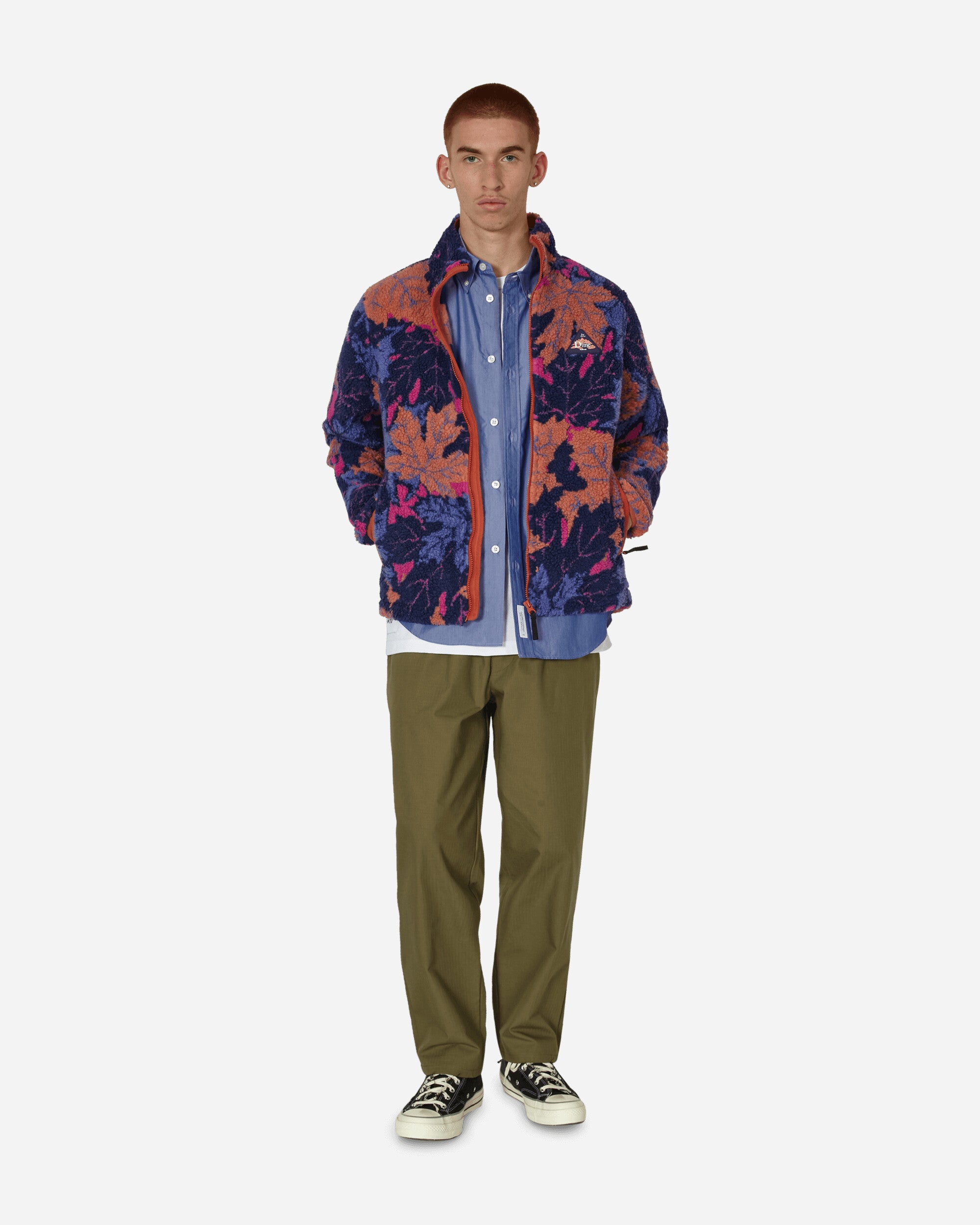 Sherpa Canadian Zip Fleece Jacket Coral