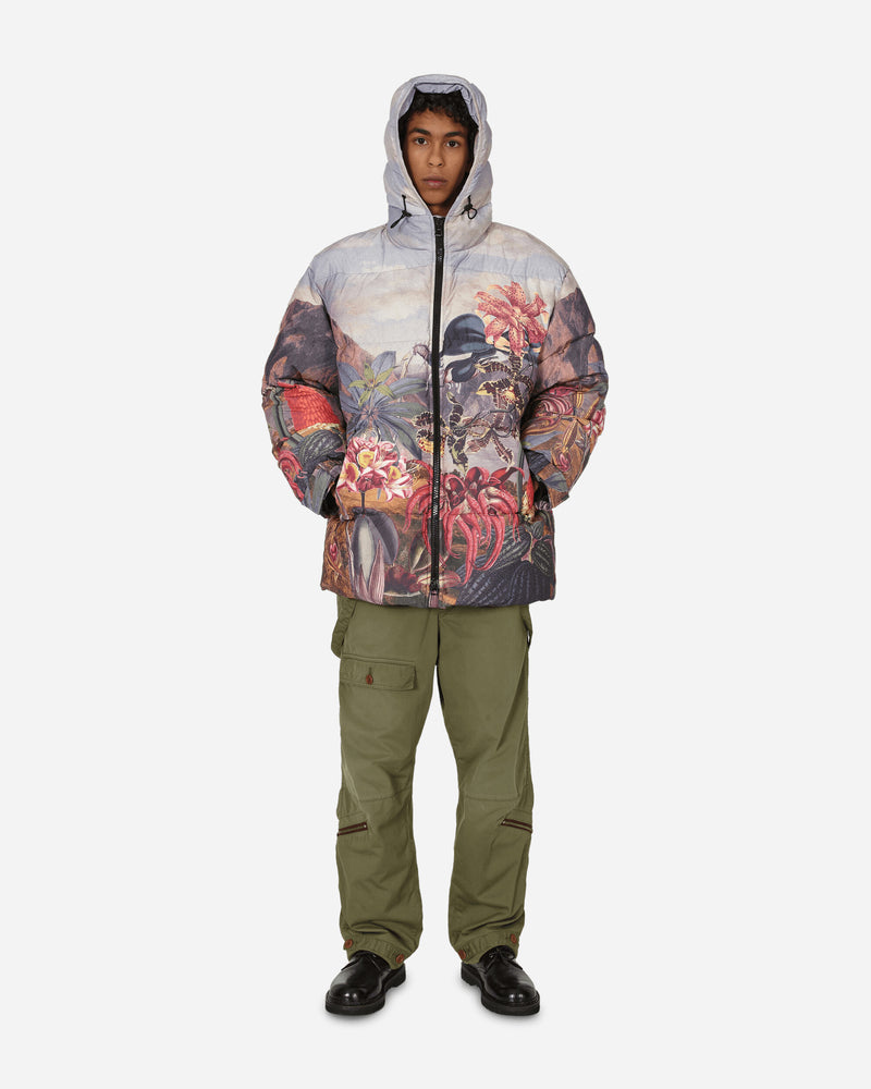 Botanical Landscape Puffer Jacket Multicolor