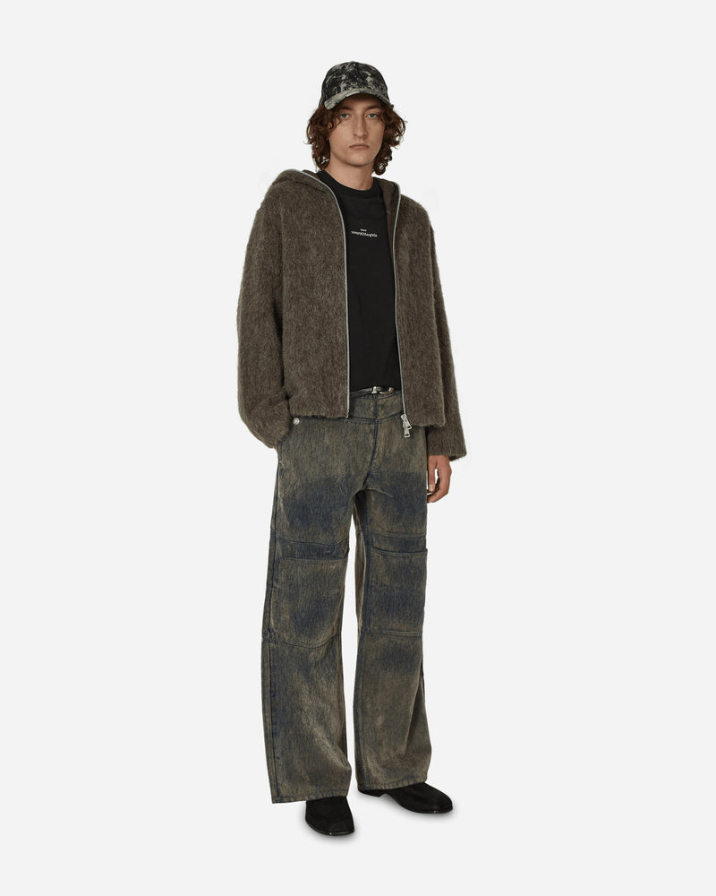 Coated Denim Utility Pants Black