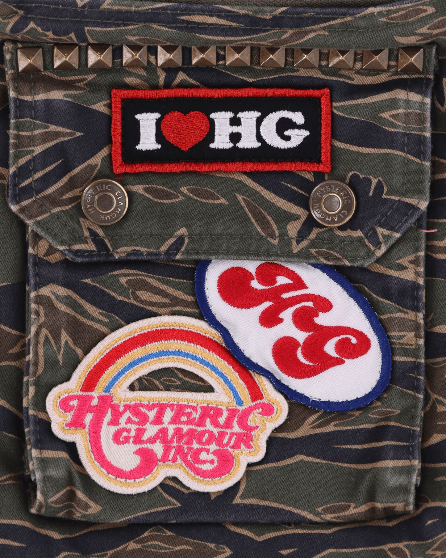 Hysteric Glamour Wmns See No Evil Khaki Bags and Backpacks Shoulder Bags QB019 B