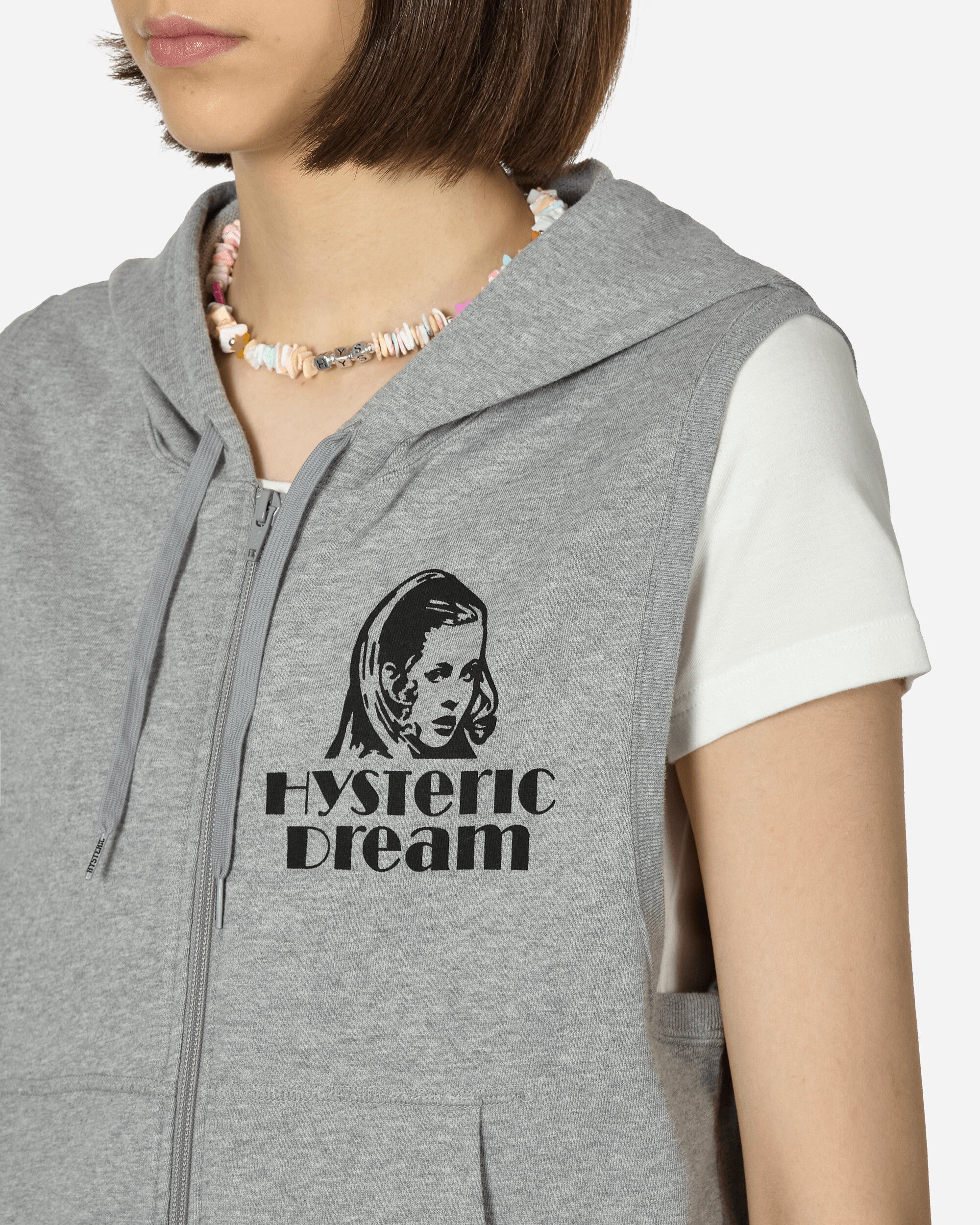 Hysteric Glamour Wmns Hysteric Dream Gray Top Sweatshirts Zip-Ups 01241CF049 B