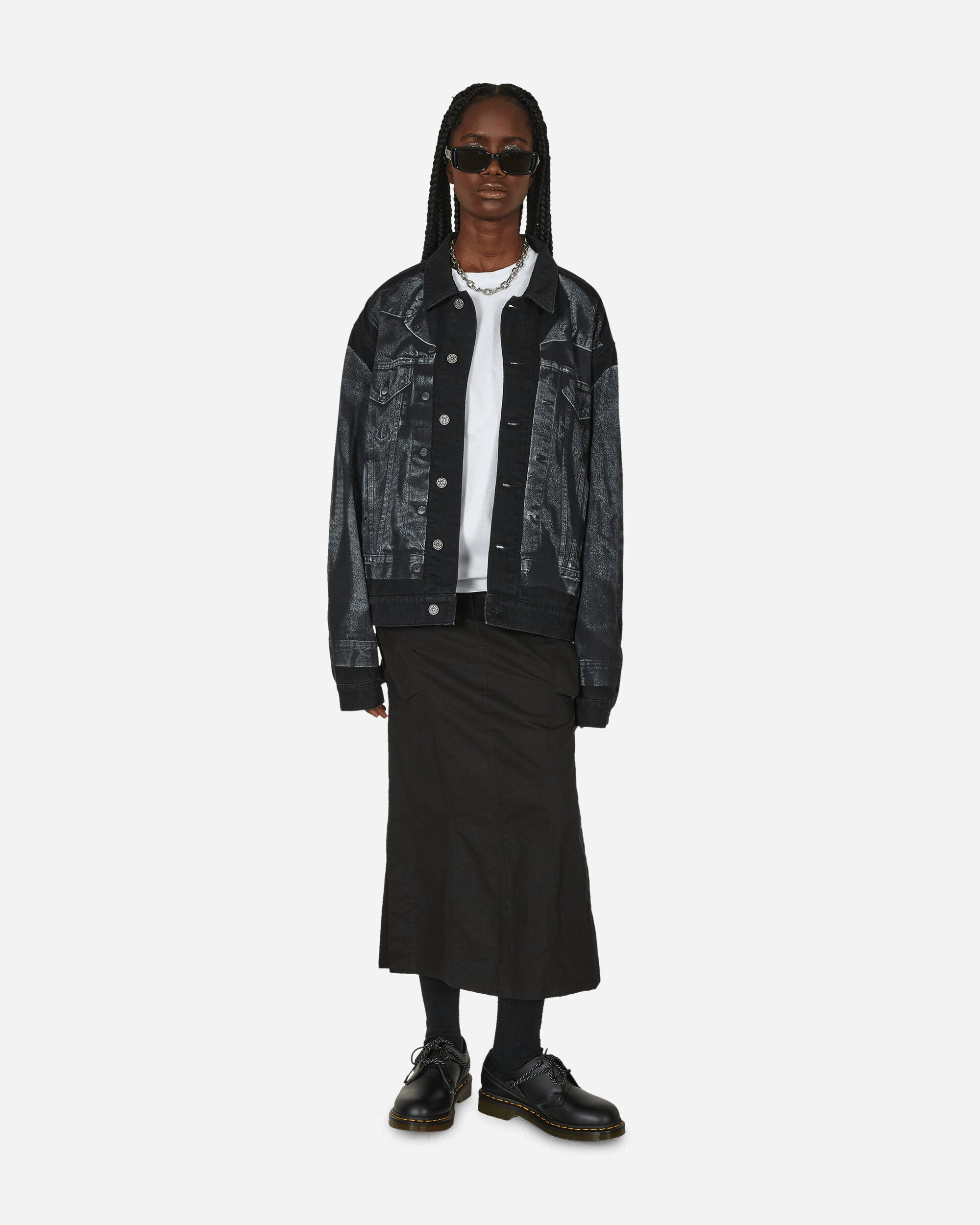 Trompe L'Oeil Denim Jacket Black