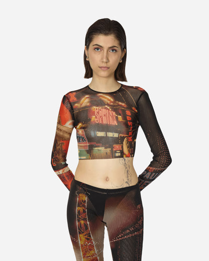 Jean Paul Gaultier Wmns Mesh Longsleeve Crop Multi T-Shirts Longsleeve TO205-T552 00301550