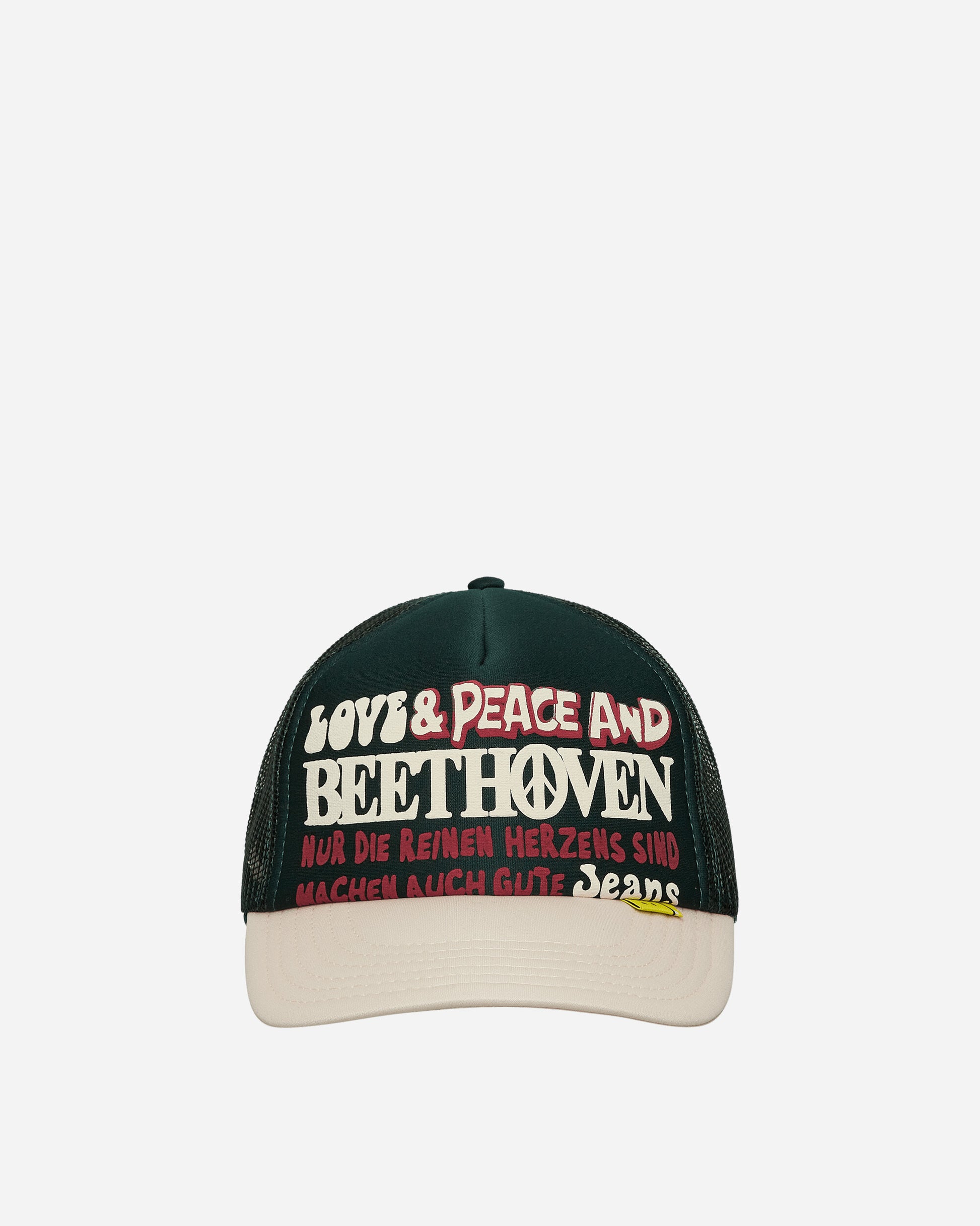 KAPITAL Love&Peace And Beethoven Truck Cap Darkgreenxecr Hats Caps K2312XH568 2