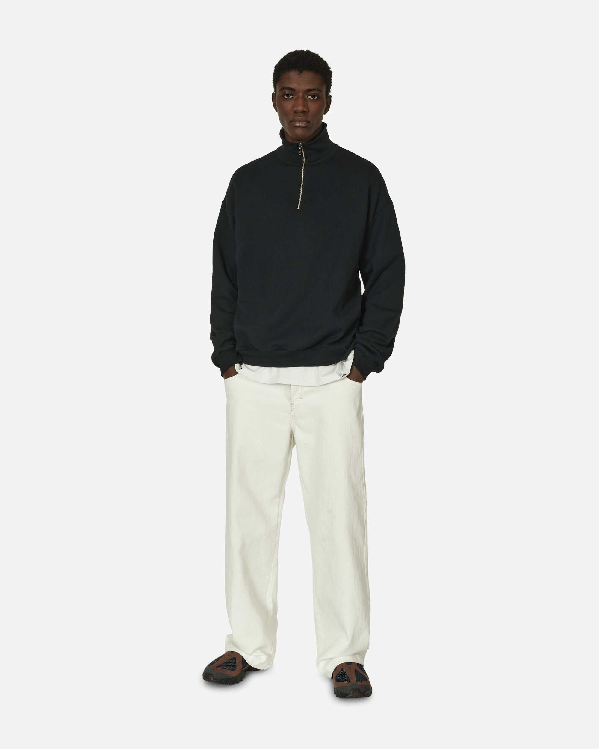 30/-SWT Knit Half Zip Sweatshirt (Profile Rainbowy) Black