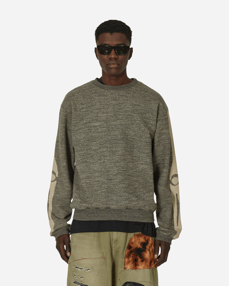 Grandrelle Fleece Knit Big Crewneck Sweatshirt (Bone) Charcoal