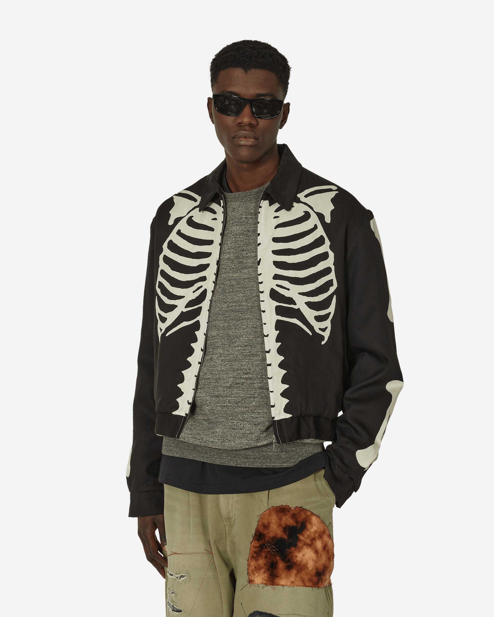 KAPITAL Rayon Twill Bone Drizzler Jkt Black Coats and Jackets Jackets K2309LJ026 1