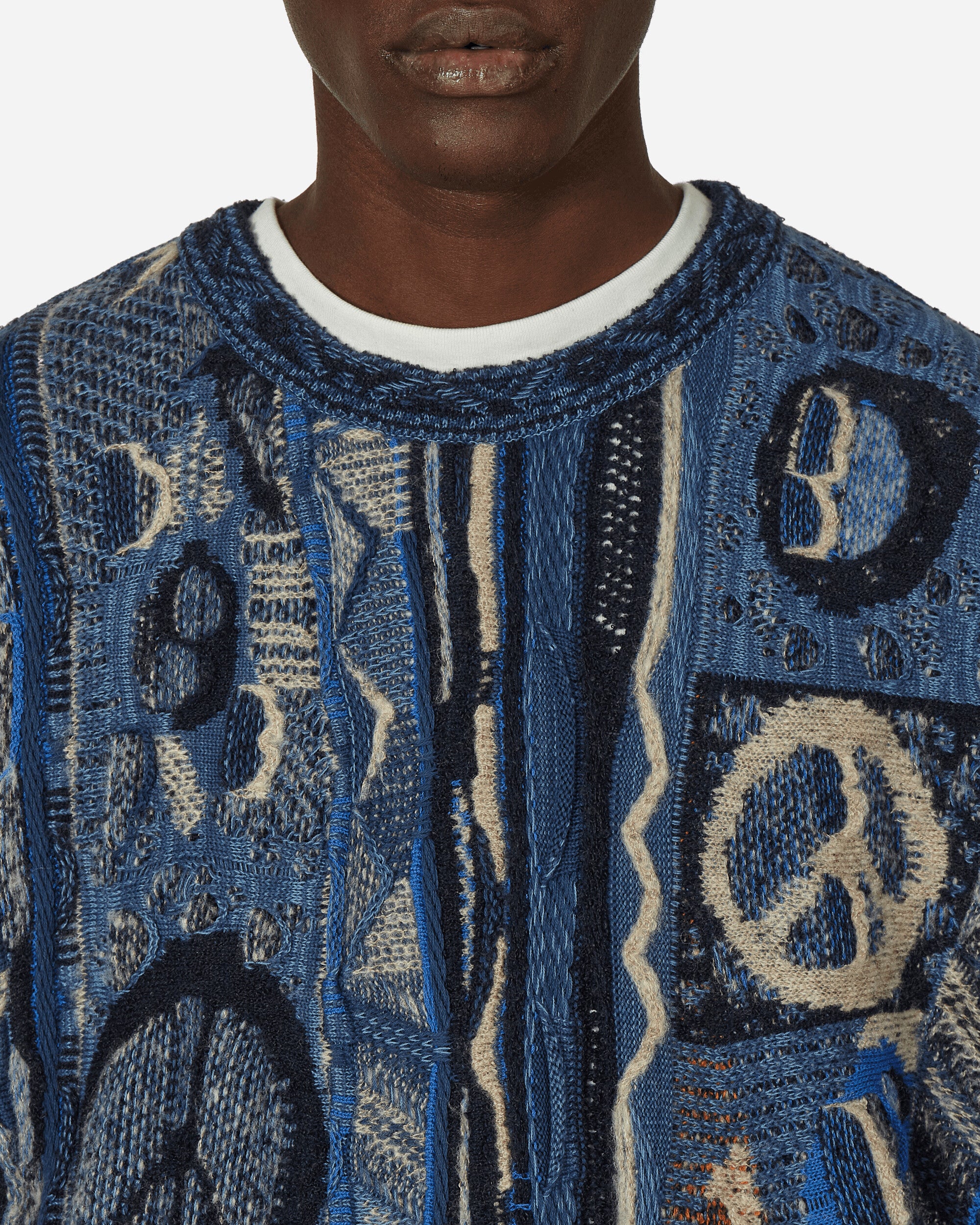 KAPITAL 7G Boro Gaudy Knit Sweater Navy Knitwears Sweaters EK-1496 1