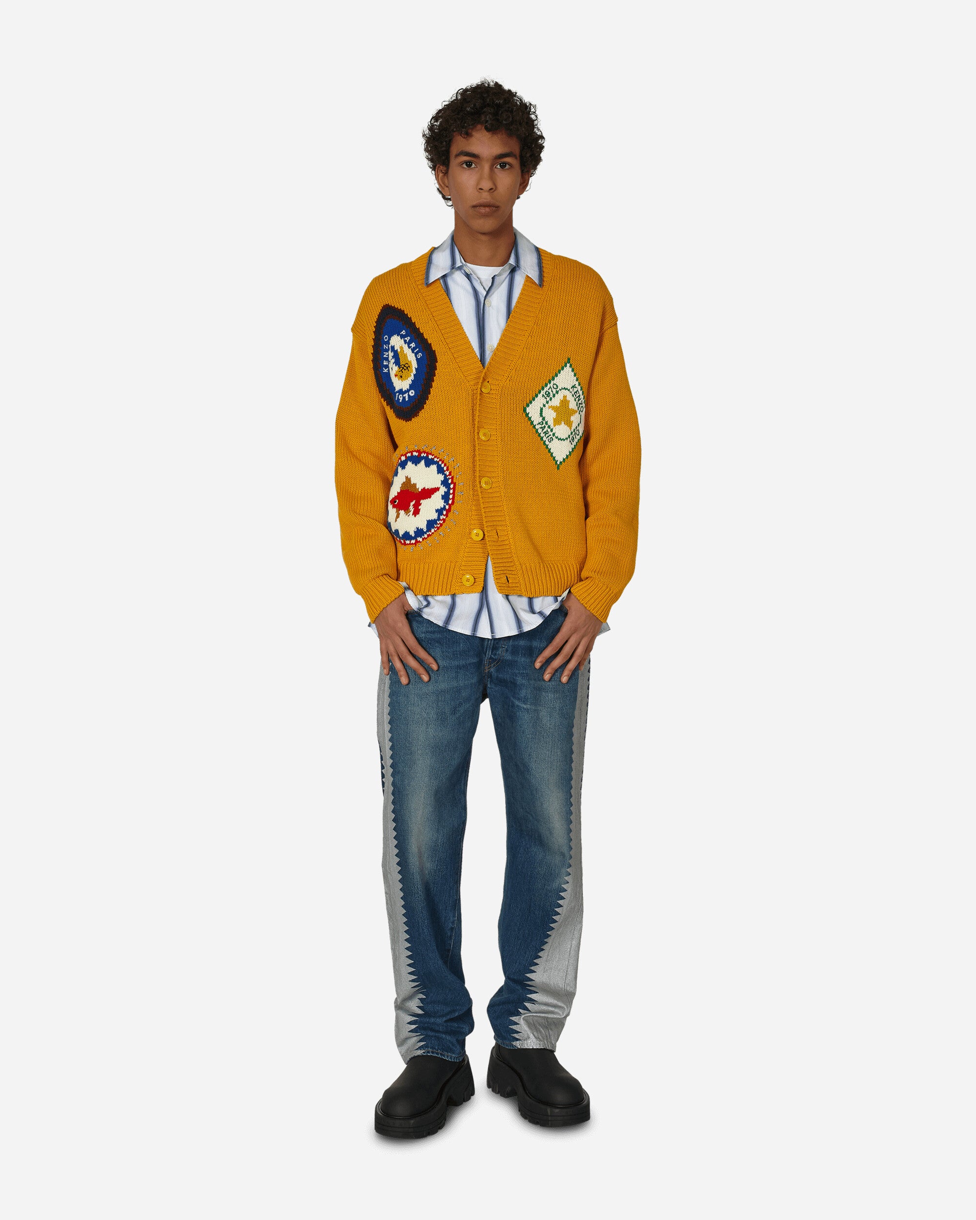 Travel Hand-Embroidered Sweater Golden Yellow