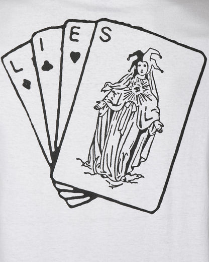 L.I.E.S. Records L.I.E.S. Cards S/S T-Shirt White T-Shirts Shortsleeve LIEST-005 005