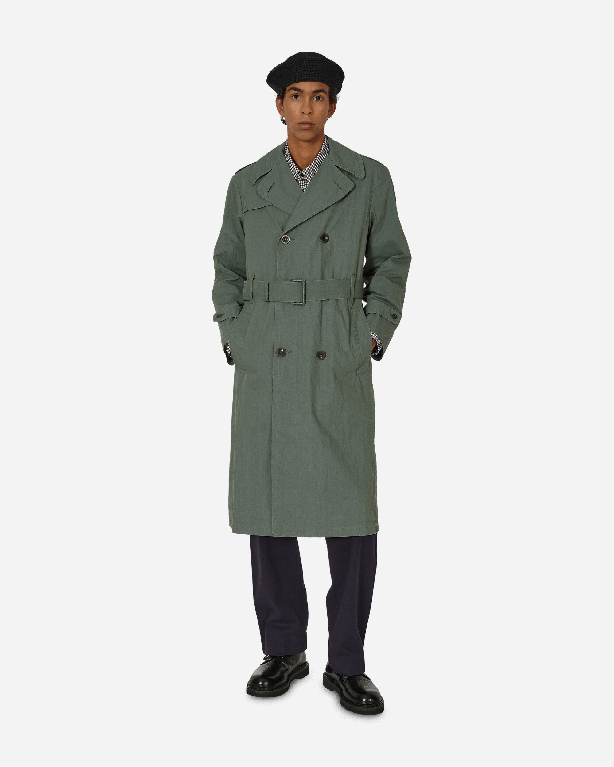 Double-Breasted Trench Coat Sage