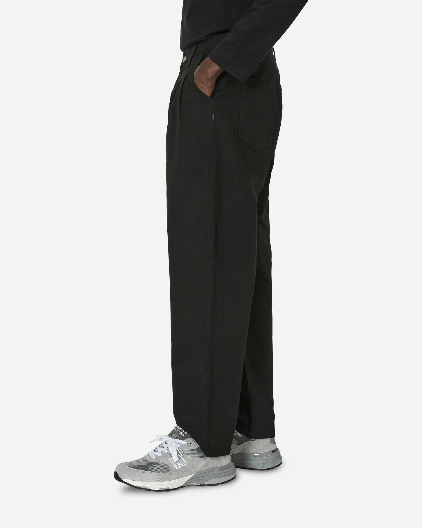 Neighborhood Baggysilhouette Two Tuck Pants Black Pants Casual 241YTNH-PTM05 BK