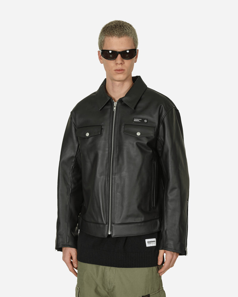 Single Leather Jacket Black