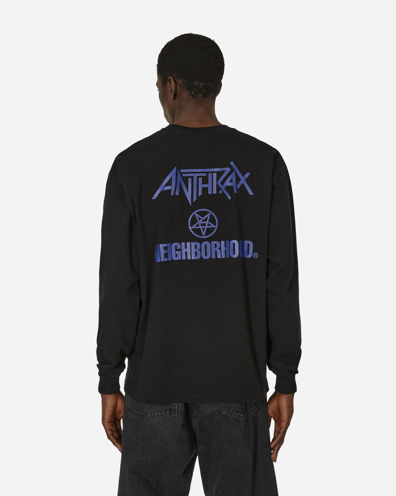 Neighborhood Nh × Anthrax . Tee Ls-1 Black T-Shirts Longsleeve 232PCNH-LT01S BK