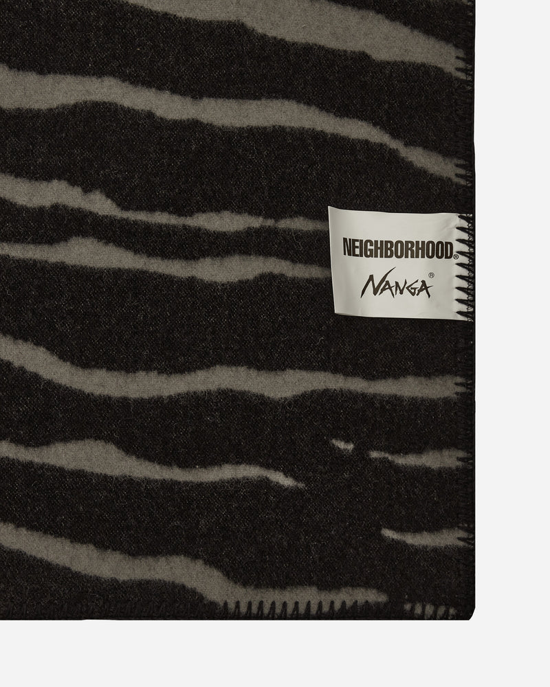 Neighborhood Nh X Nanga . Tiger Pattern Wool Blanket Gray Textile Blankets and Throws 232NNNNN-AC03 GY