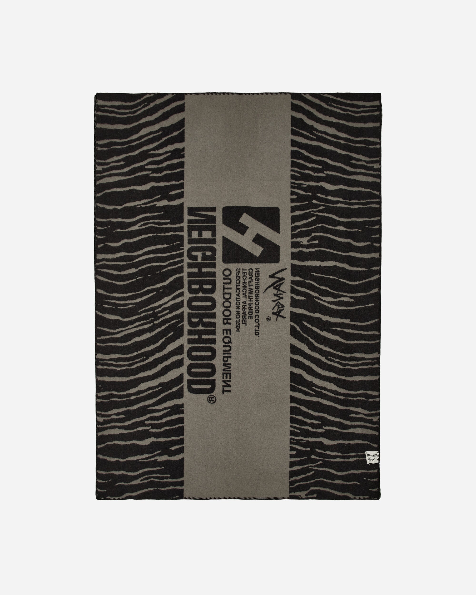NANGA Tiger Pattern Wool Blanket Grey