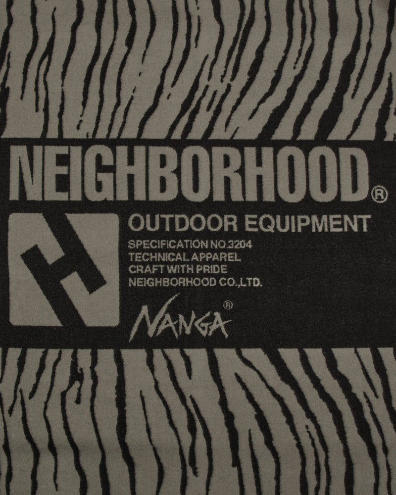 Neighborhood Nh X Nanga . Tiger Pattern Wool Blanket Gray Textile Blankets and Throws 232NNNNN-AC03 GY
