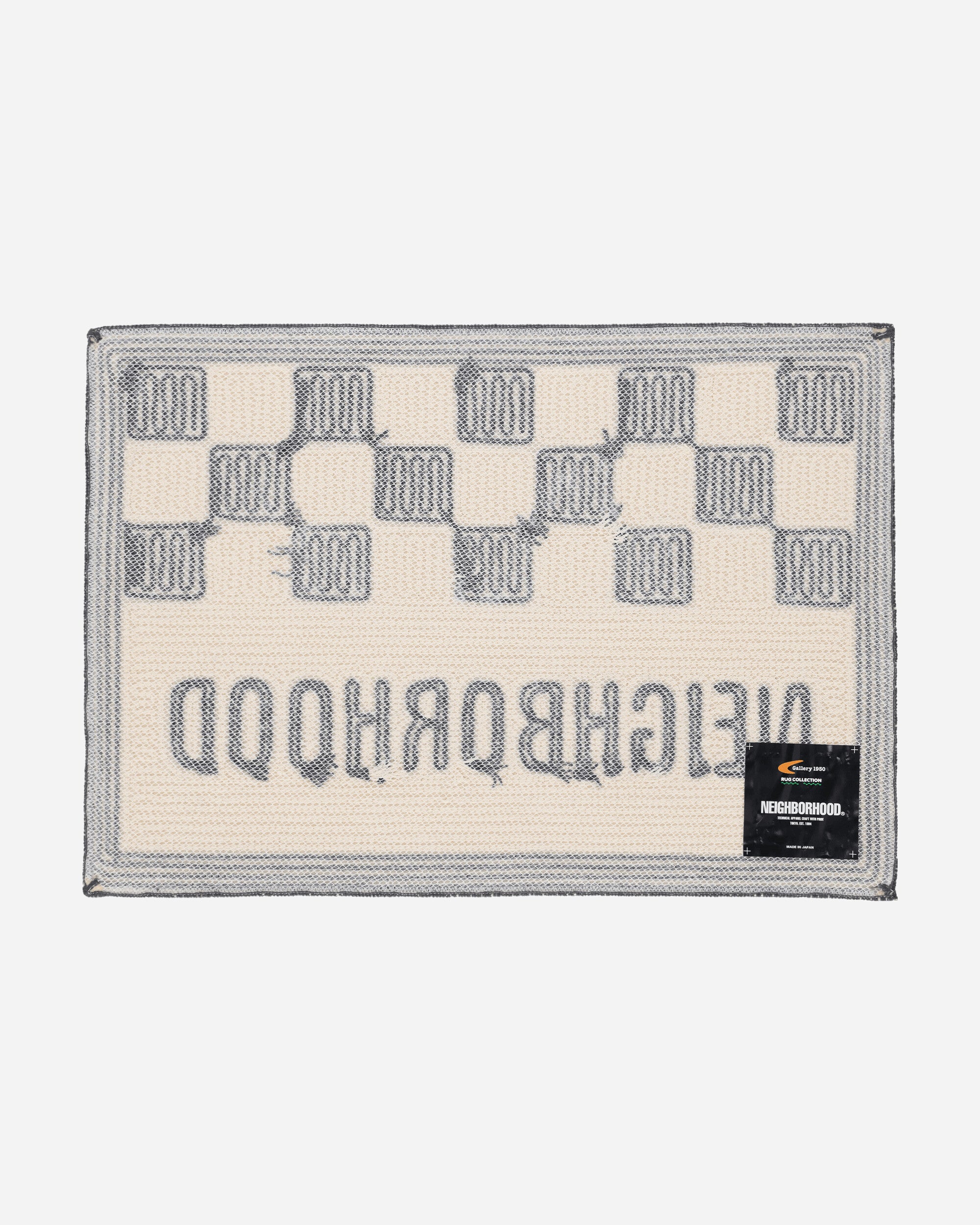 Neighborhood Nh X Gallery 1950 . Checker Rug Mat Black Textile Rugs 242RFGNN-AC01 BK