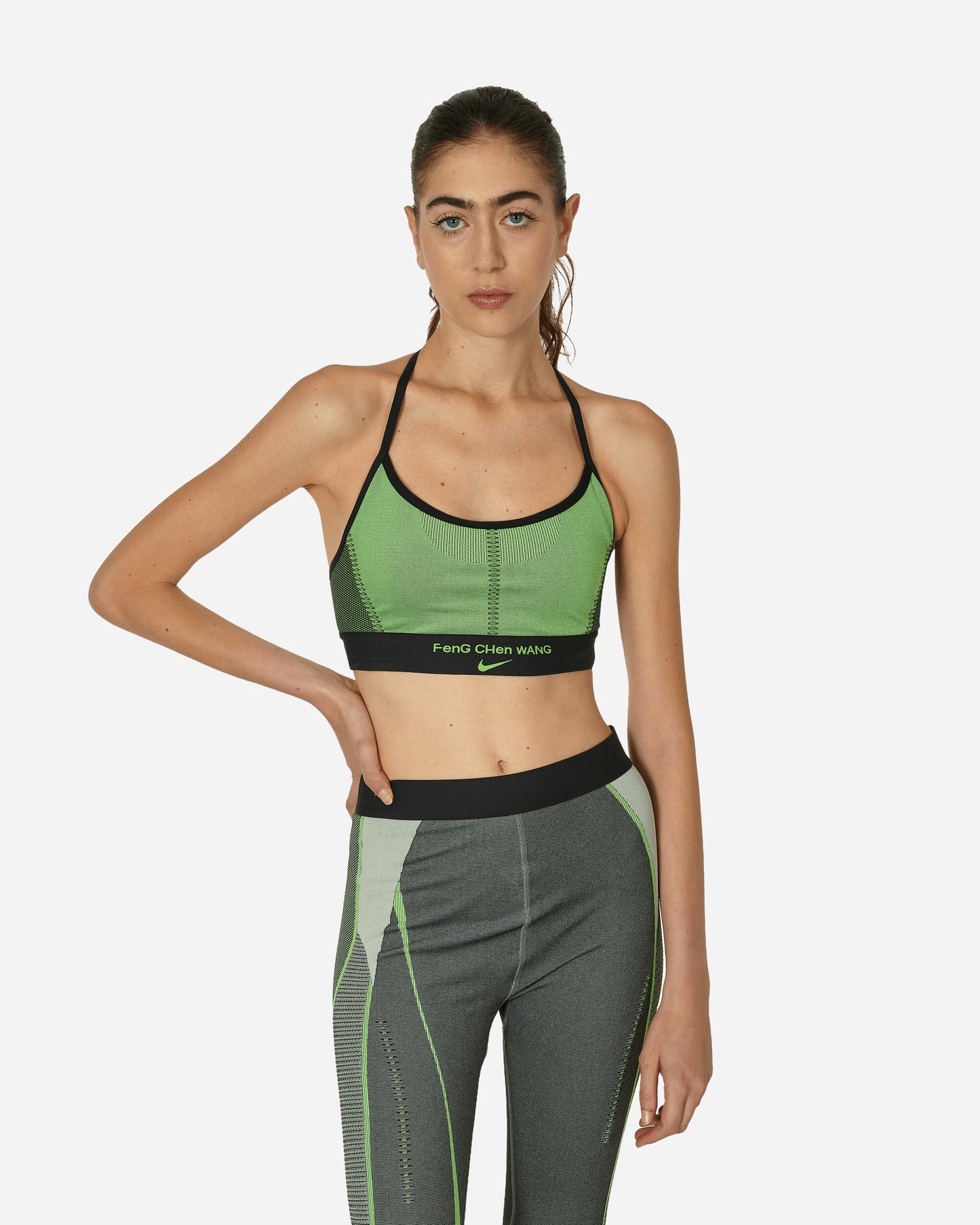 Nike Wmns Nrg Np Df Bra Black/Action Green Underwear Bras DV4019-010