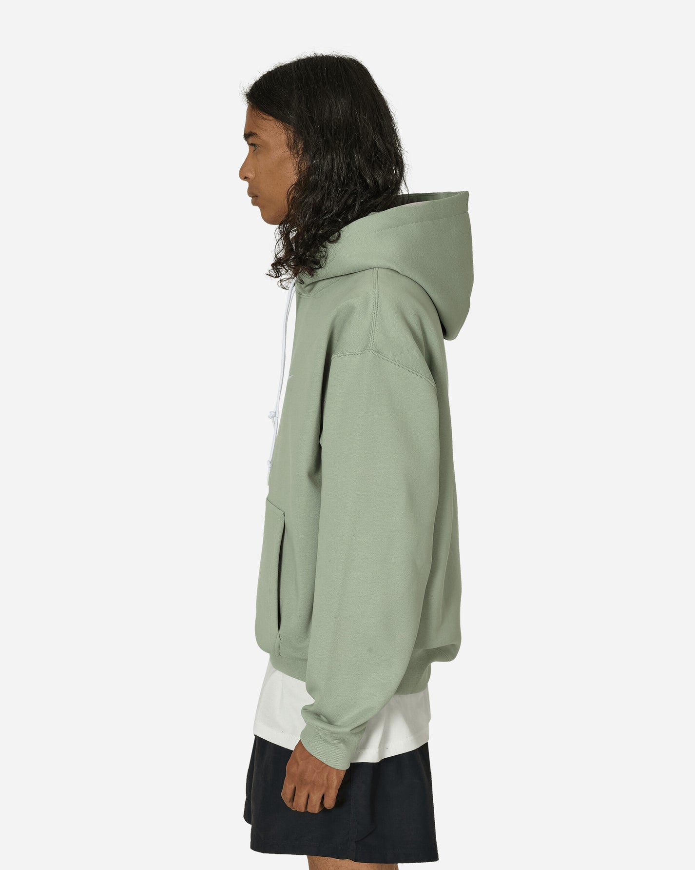 Nike M Nk Solo Swsh Flc Po Hoodie Jade Horizon/White Sweatshirts Hoodies DX1355-370