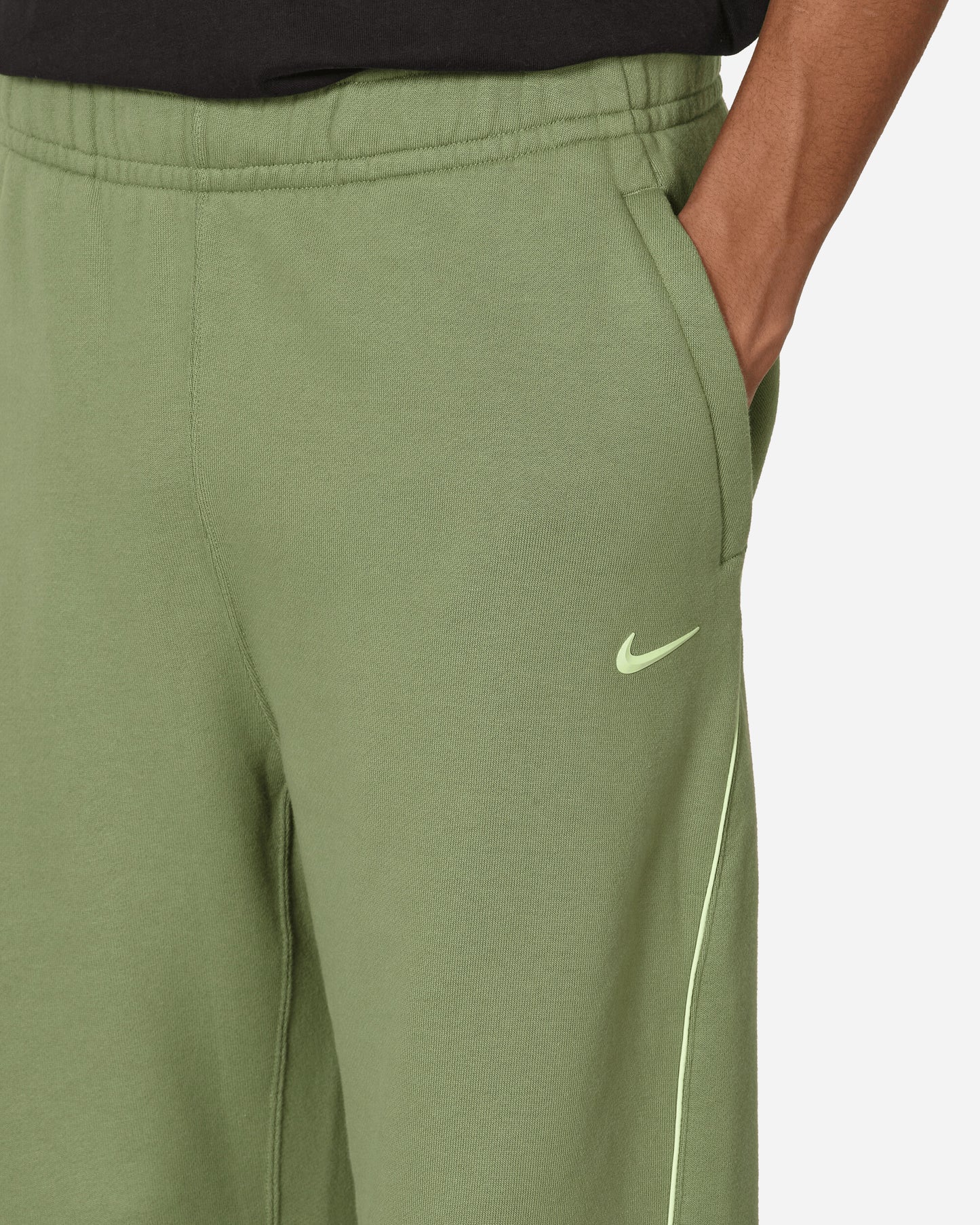 Nike M Nrg Nocta Cs Pant Flc Oh Oil Green/Lt Liquid Lime Pants Sweatpants FZ4675-386