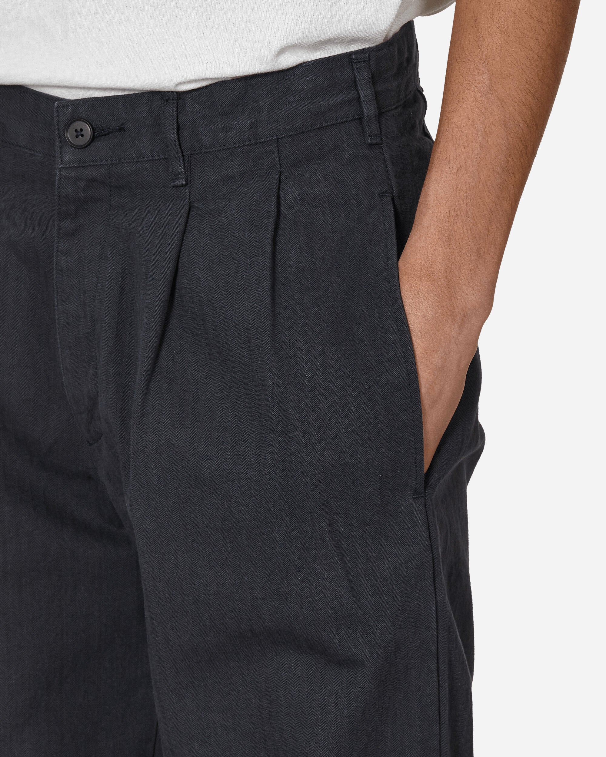 Noah Double-Pleat Herringbone Pant Navy Pants Trousers P2NOAH NVY