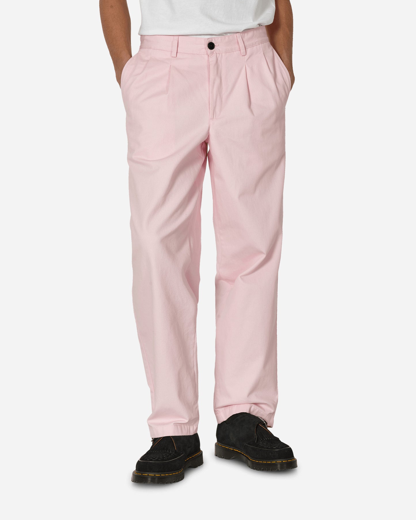 Noah Twill Double-Pleat Pants Pink Pants Trousers P095SS24 PNK