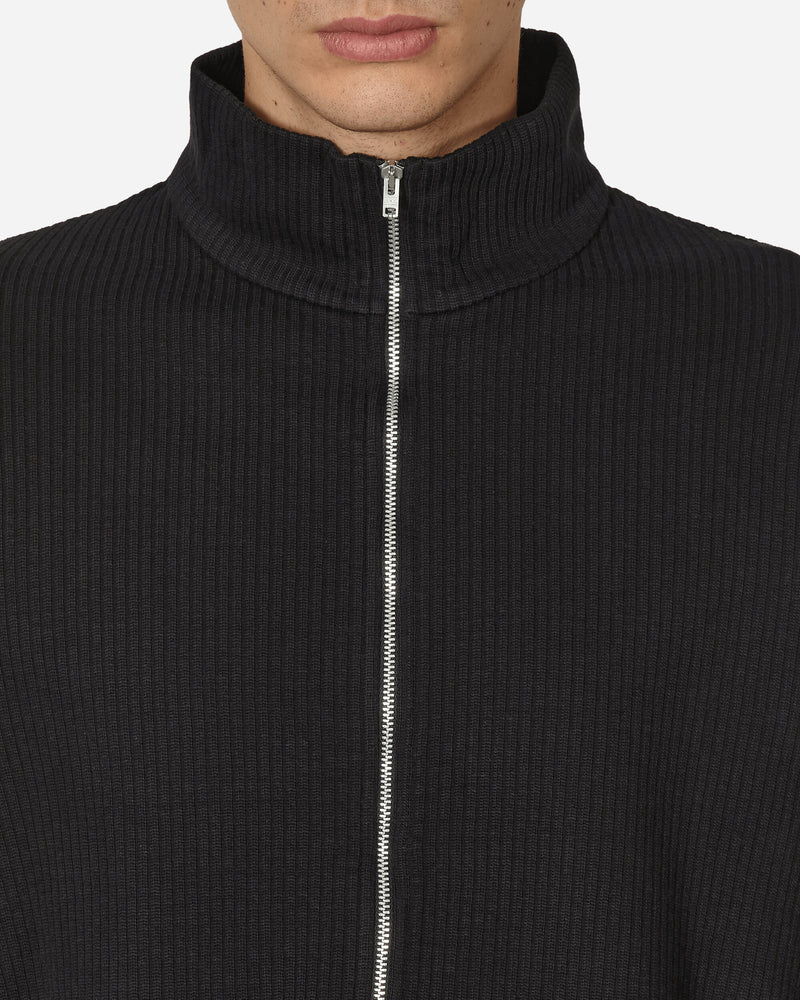 Our Legacy Shrunken Full Zip Polo Sweater Black - Slam Jam