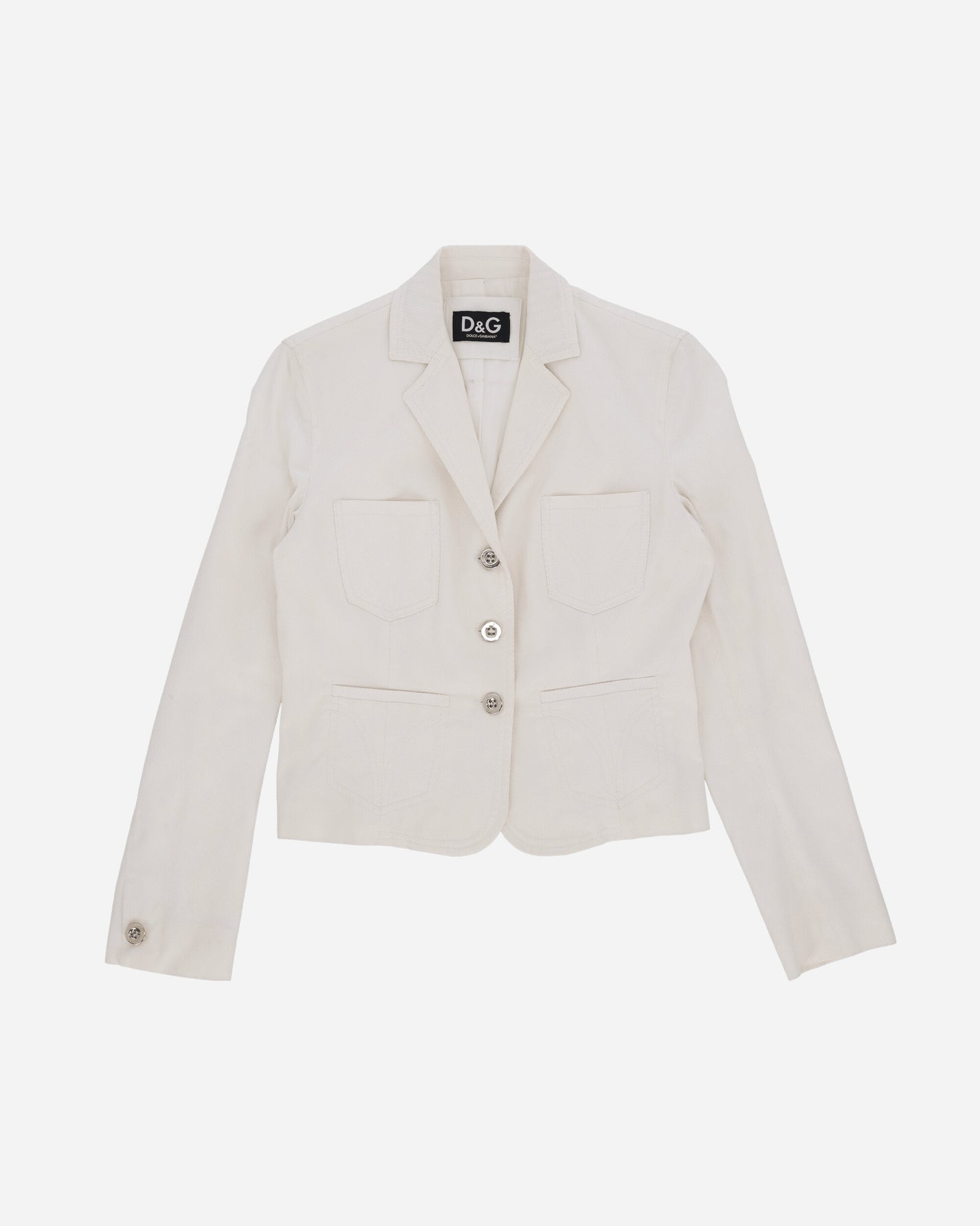 Pezze Vintage Wmns D&G Single Line Blazer White Coats and Jackets Jackets 057247 1