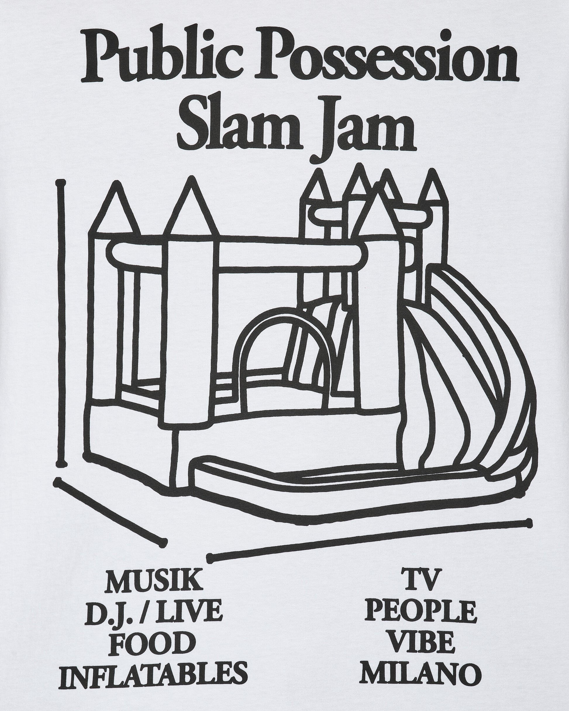 Public Possession Public Possession X Slamjam "My Castle" T-Shirt White T-Shirts Shortsleeve PSSJCASTLETEE 1
