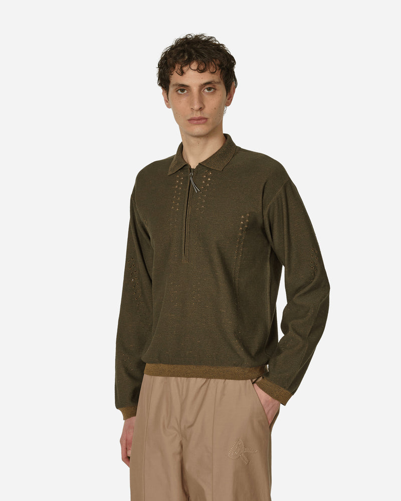 Merino Polo Sweater Military Green