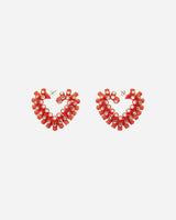 Roussey Wmns Small Bae Hoops Orange Taffetas Jewellery Earrings F22E03 1